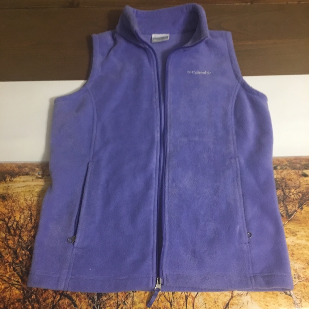 Columbia Fleece Zip-Up Vest, Girls L